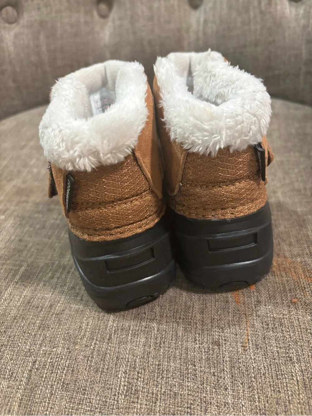The North Face Kids' Tan & Black Insulated Snow Boots
